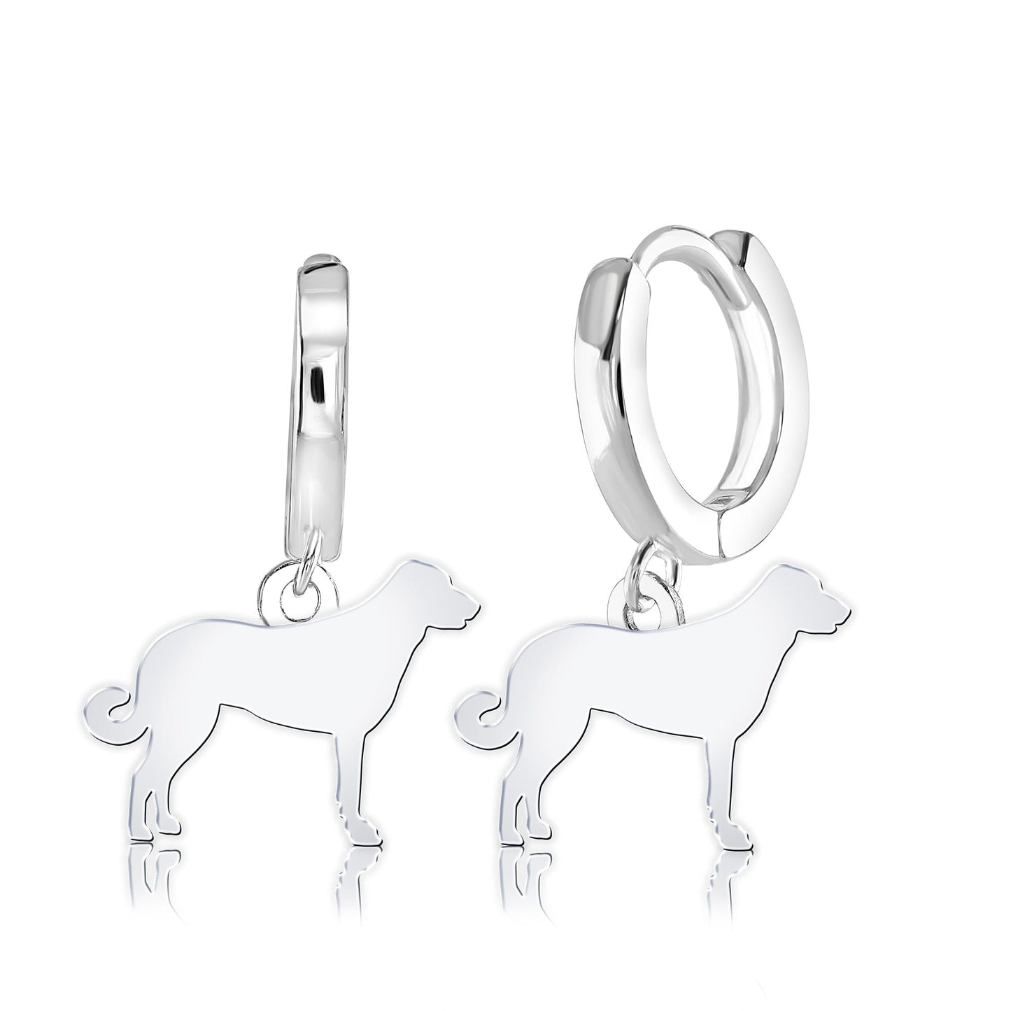 Anatolian Shepherd Dog Silhouette Silver Earrings - MYLEE London