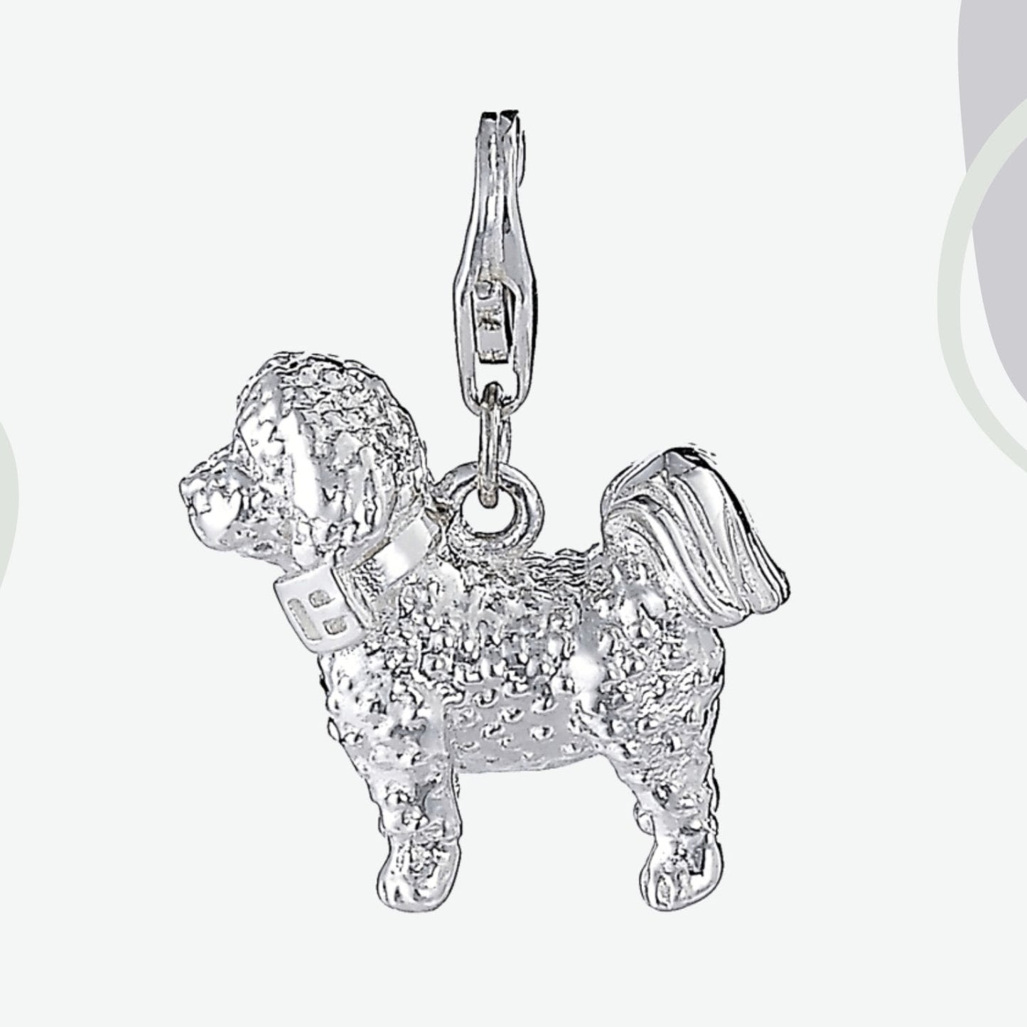 Bichon Frise Silver Charm - MYLEE London