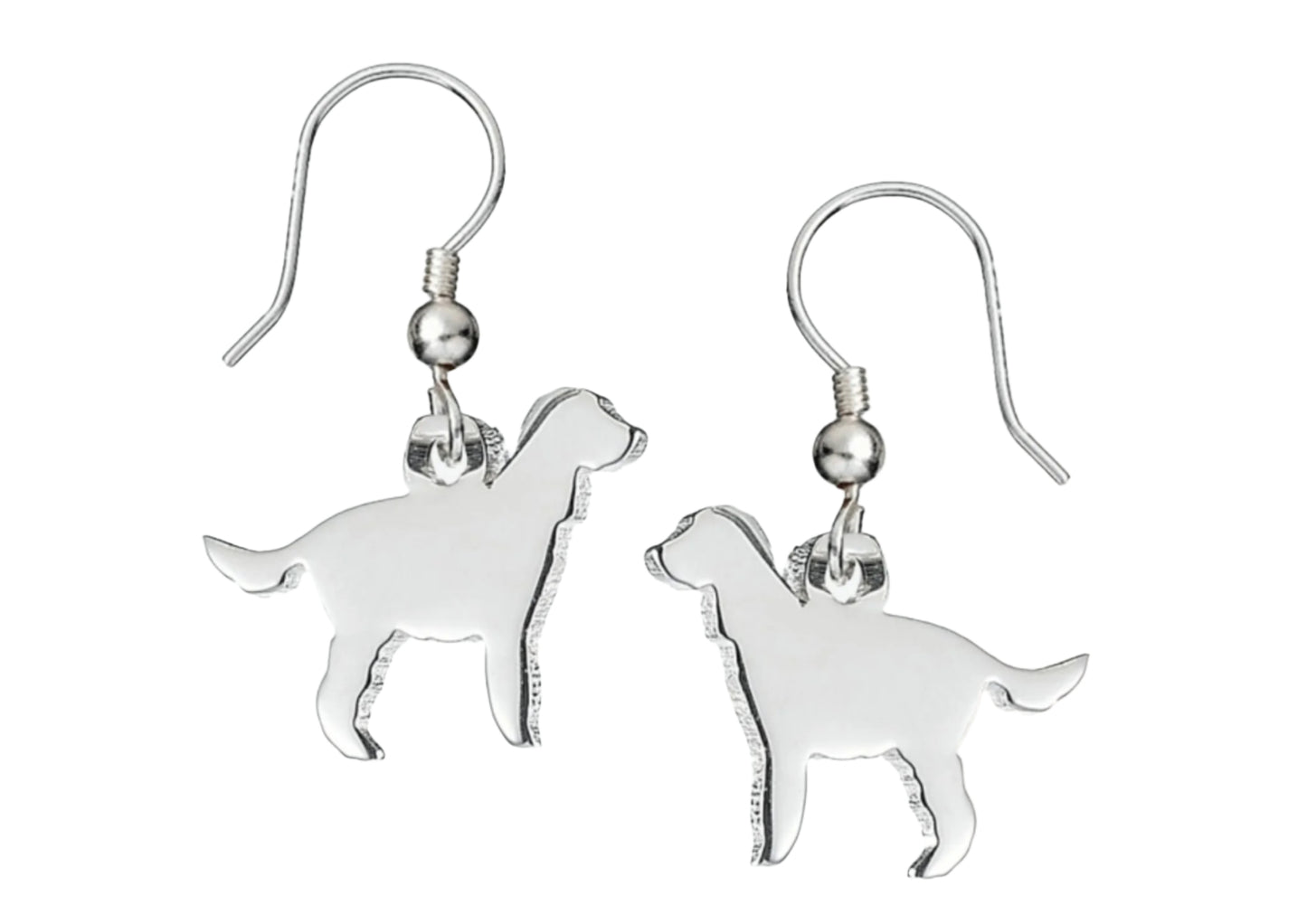 Cocker Spaniel Silhouette Silver Earrings - MYLEE London