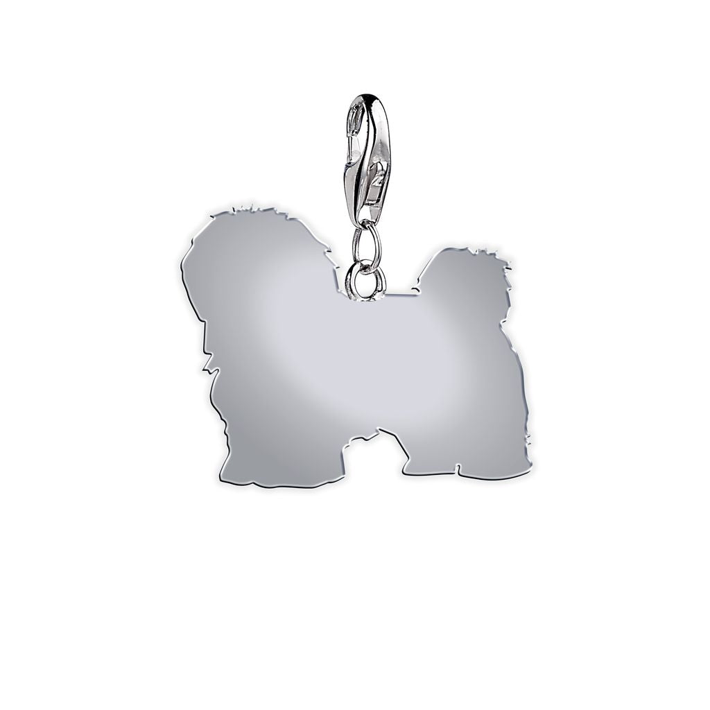 Coton De Tulear Silhouette Silver Charm - MYLEE London