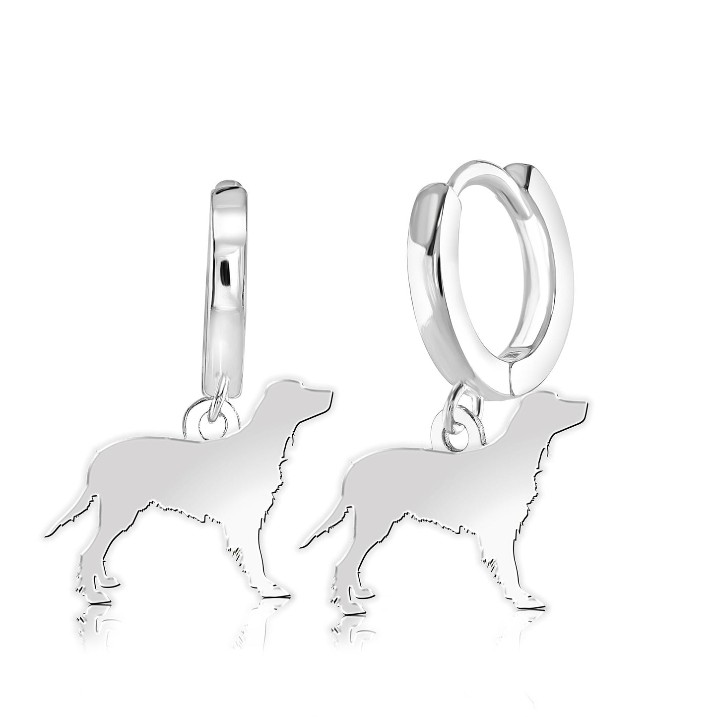 Gordon Setter Silhouette Silver Earrings - MYLEE London