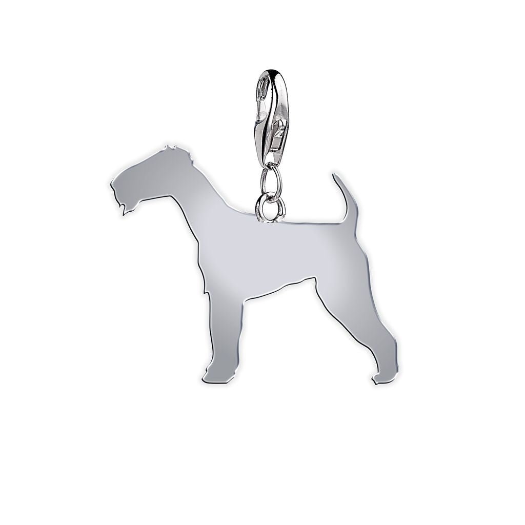 Irish Terrier Silhouette Silver Charm - MYLEE London