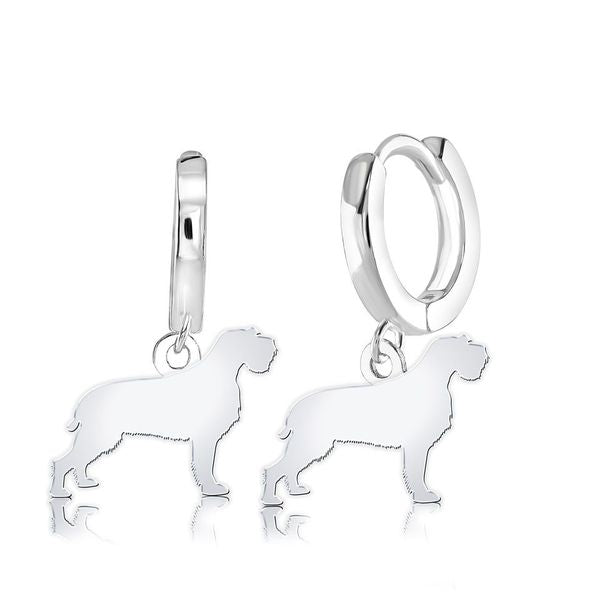 Korthals Griffon Silhouette Silver Earrings - MYLEE London