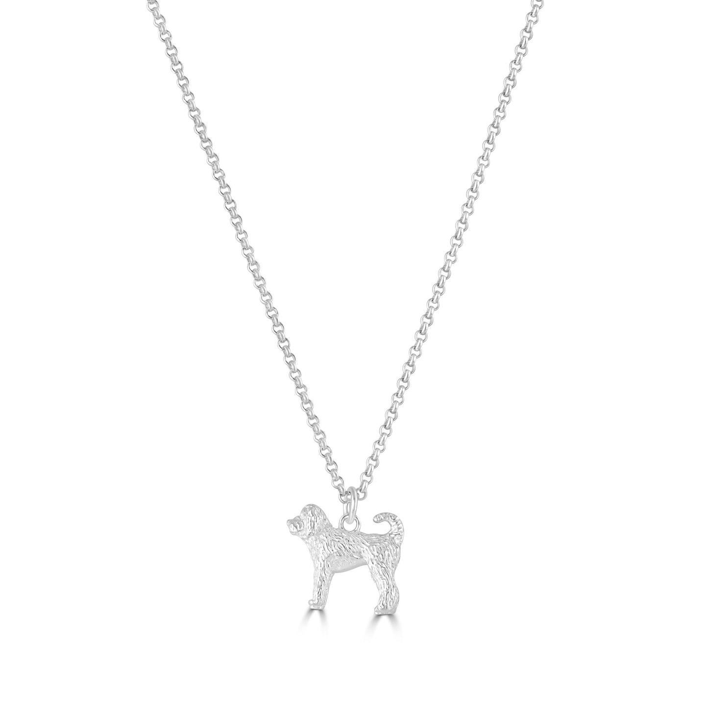 Labradoodle Silver Necklace - Personalised - MYLEE London