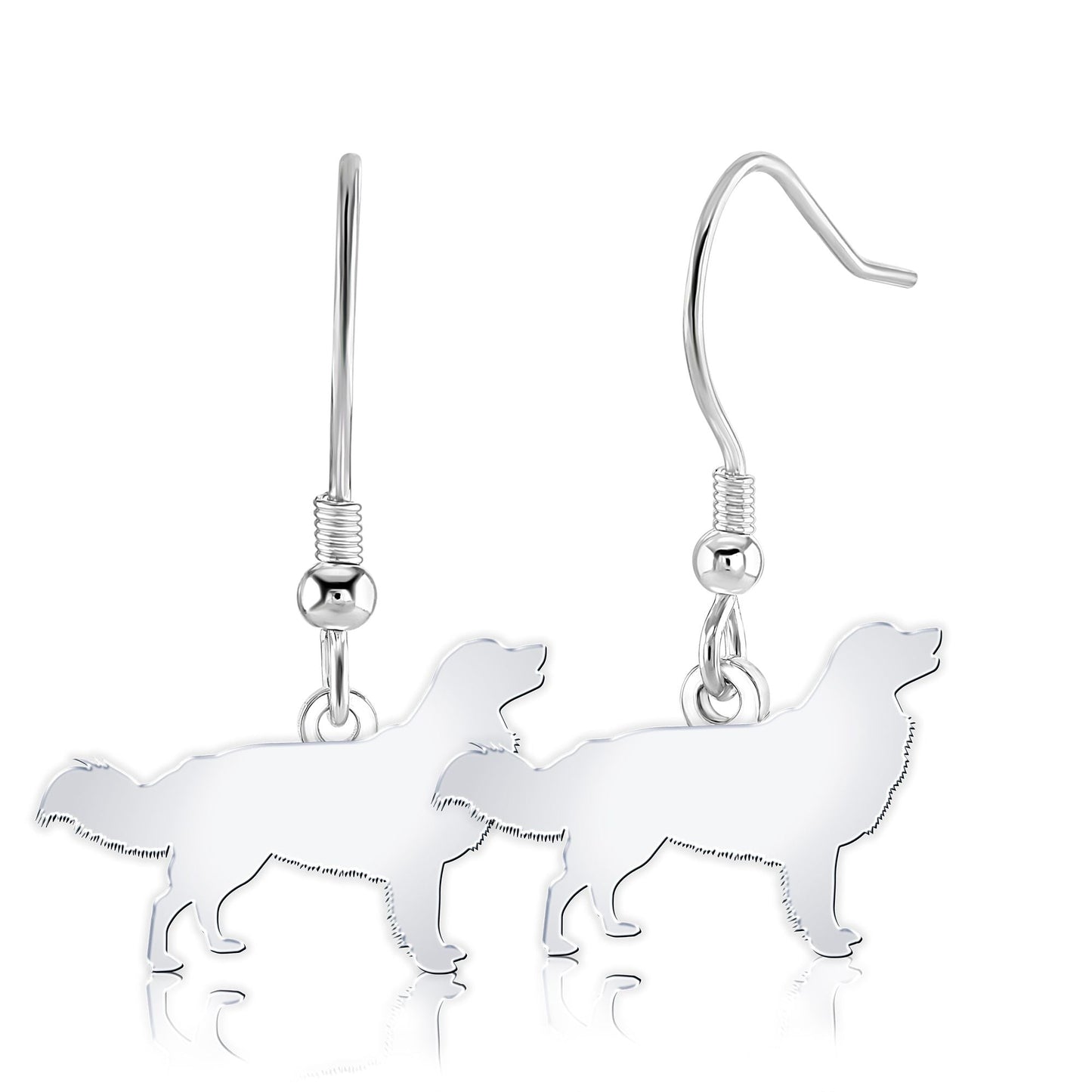 Nova Scotia Duck Tolling Retriever Silhouette Silver Earrings - MYLEE London