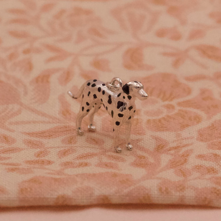 Dalmatian sterling silver charm
