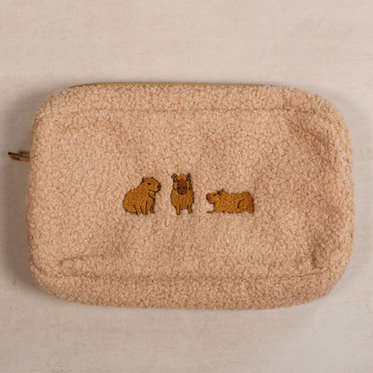Capybara Embroidered Make-Up Cosmetics Bag