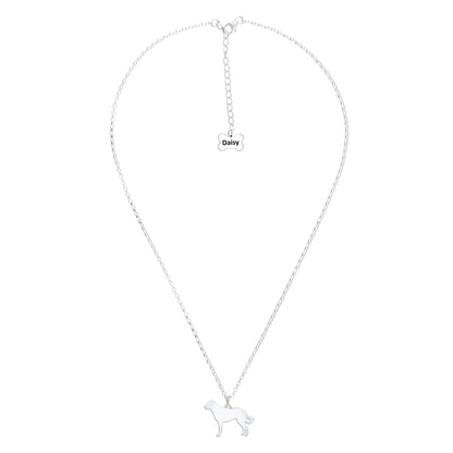 Anatolian Shepherd Dog Silhouette Silver Necklace - Personalised - MYLEE London