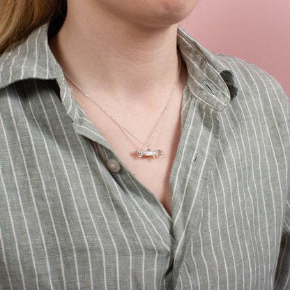 Bearded Dragon Silver Necklace - Personalised - MYLEE London