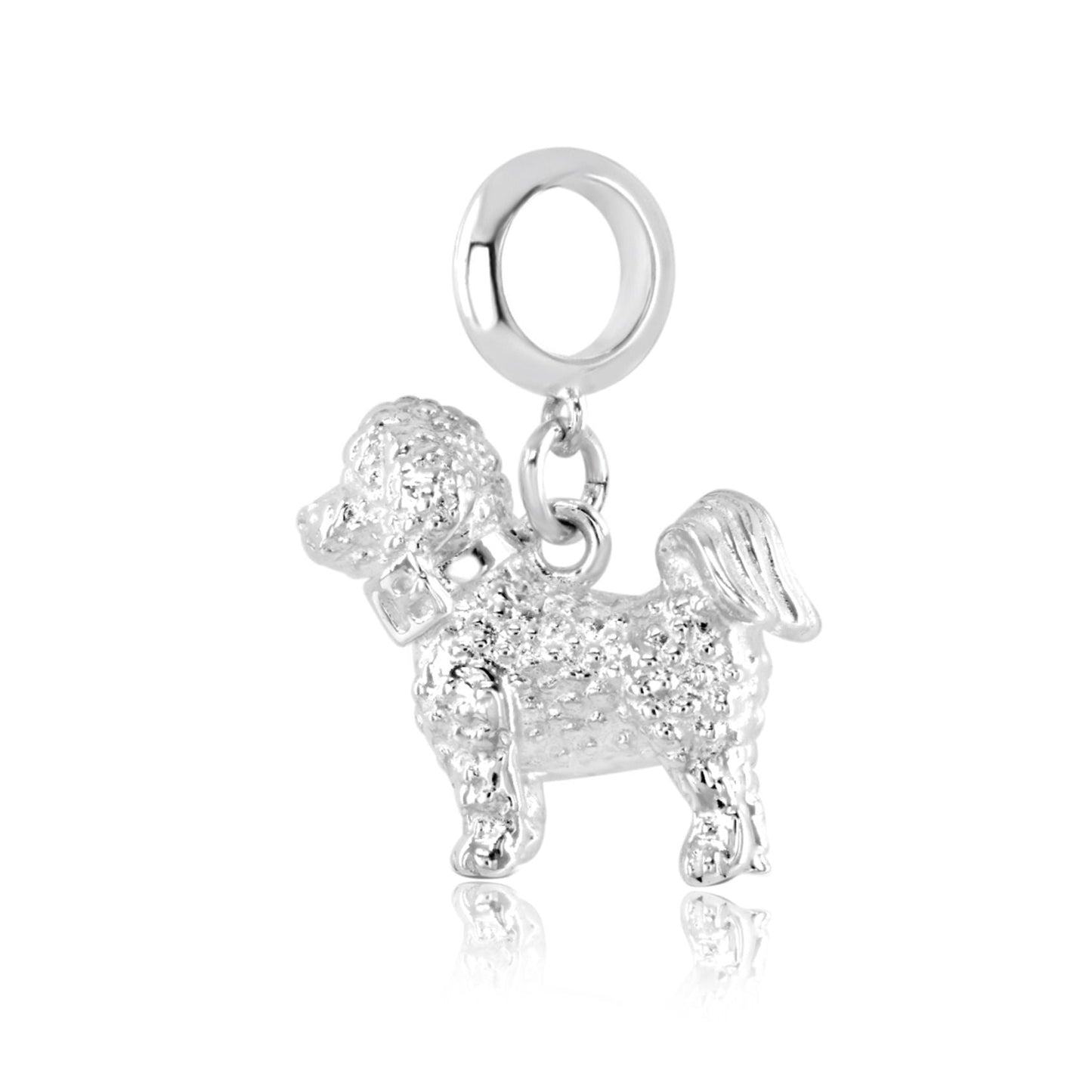 Bichon Frise Silver Charm - MYLEE London