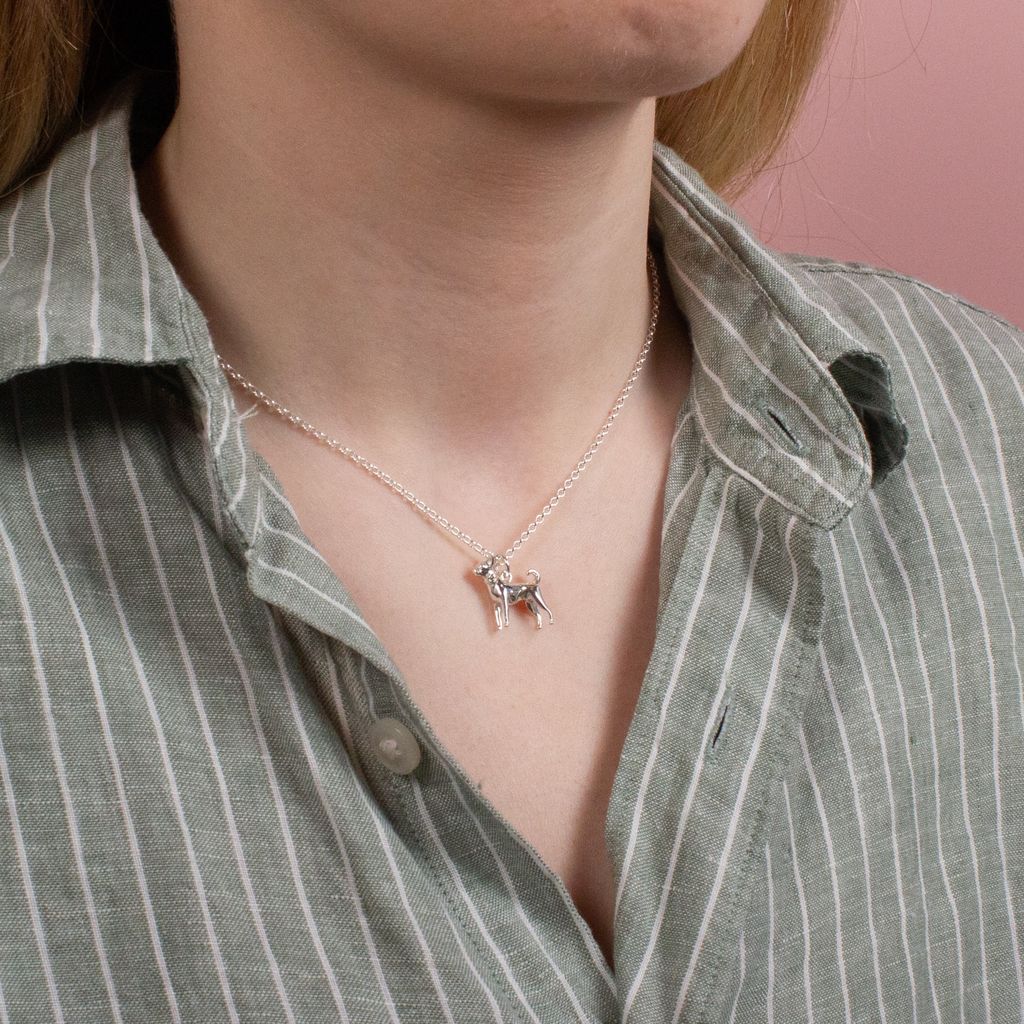 Chihuahua Silver Necklace - Personalised - MYLEE London