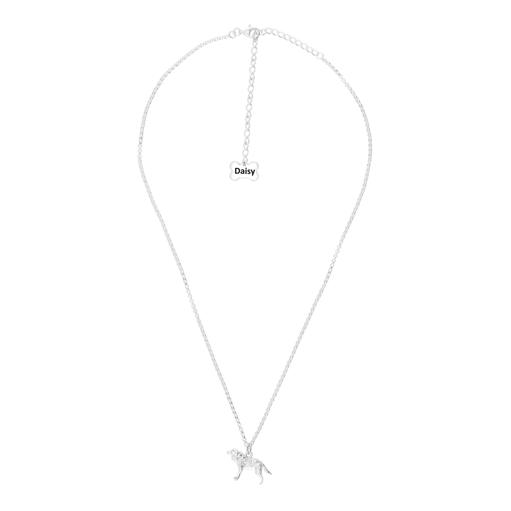 Cocker Spaniel Silver Necklace - Personalised - MYLEE London