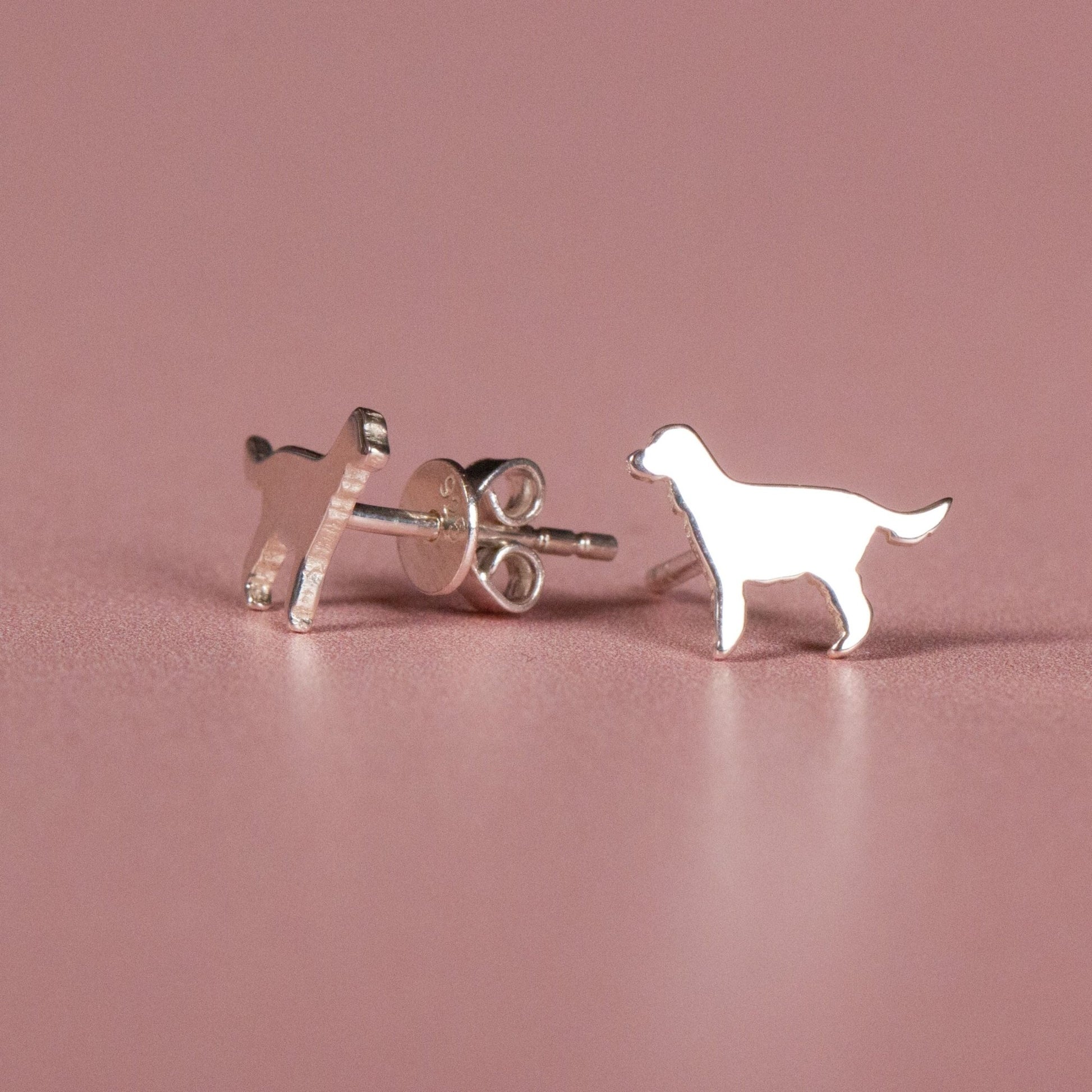 Cocker Spaniel Silver Stud Earrings - MYLEE London