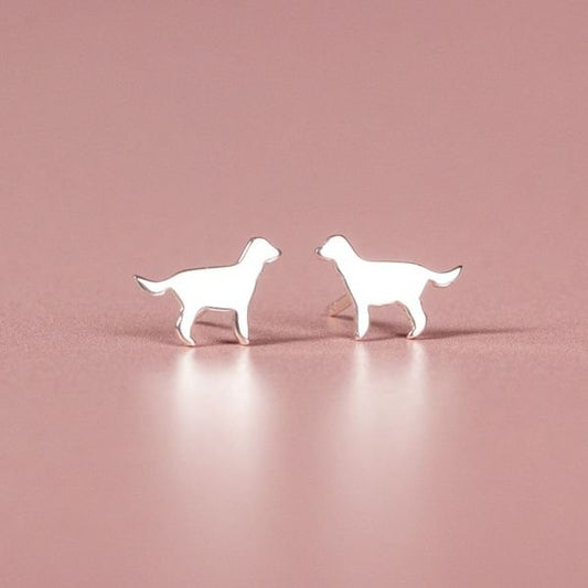 Cocker Spaniel Silver Stud Earrings - MYLEE London