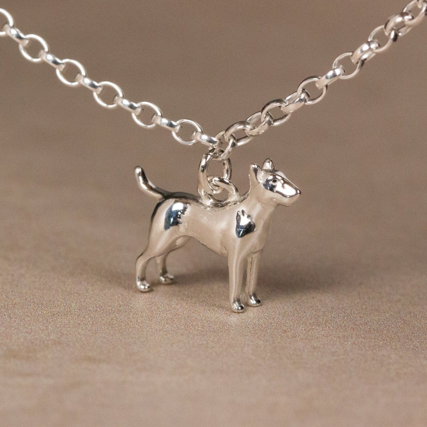 English Bull Terrier Dainty Chain Bracelet - Personalised - Sterling Silver - MYLEE London