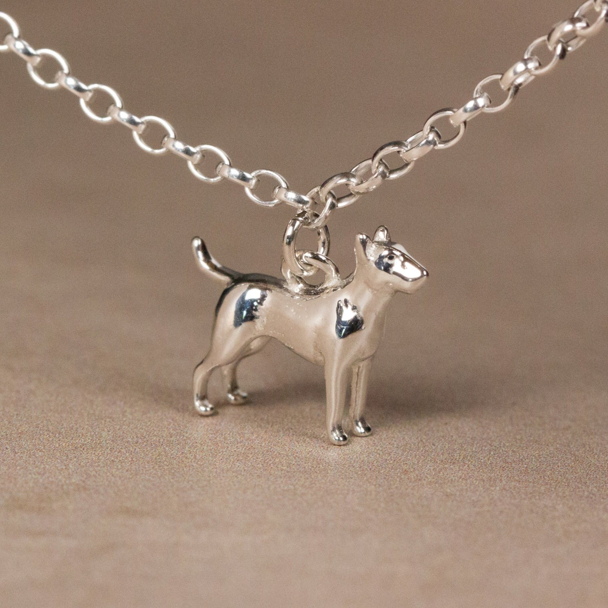 English Bull Terrier Dainty Chain Bracelet - Personalised - Sterling Silver - MYLEE London