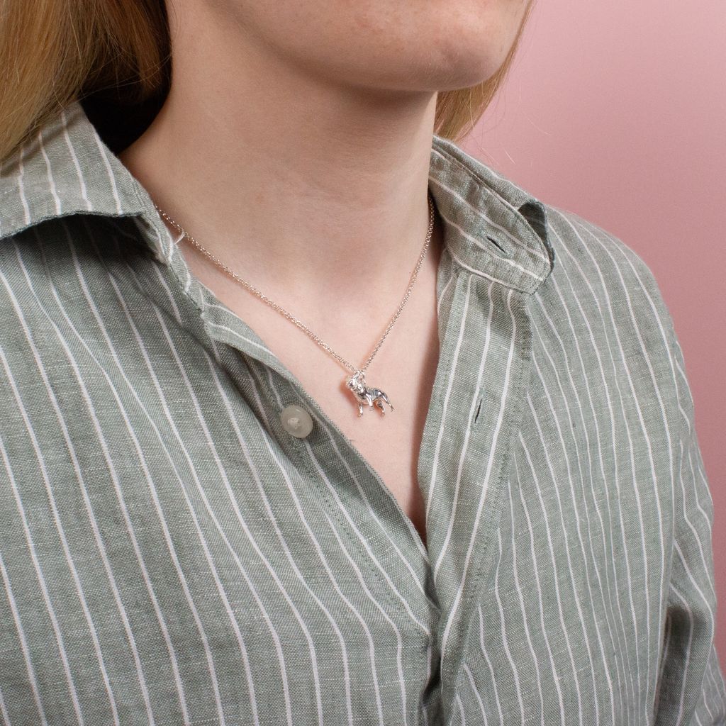 French Bulldog Silver Necklace - Personalised - MYLEE London