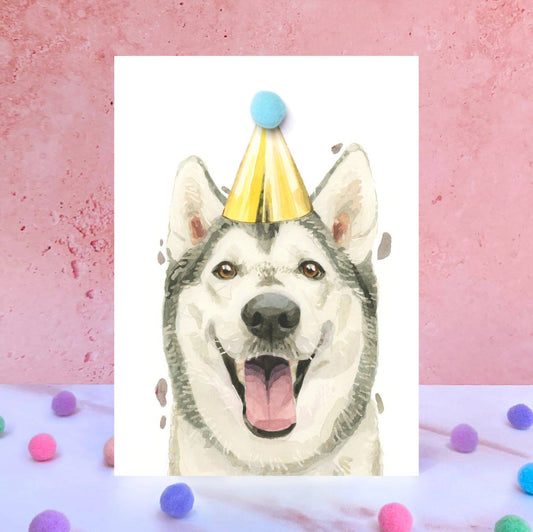 Husky Birthday Card - MYLEE London