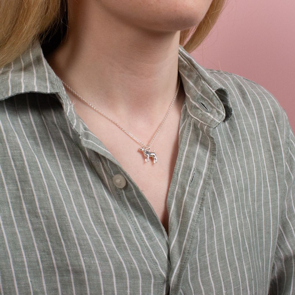 Jack Russell Silver Necklace - Personalised - MYLEE London
