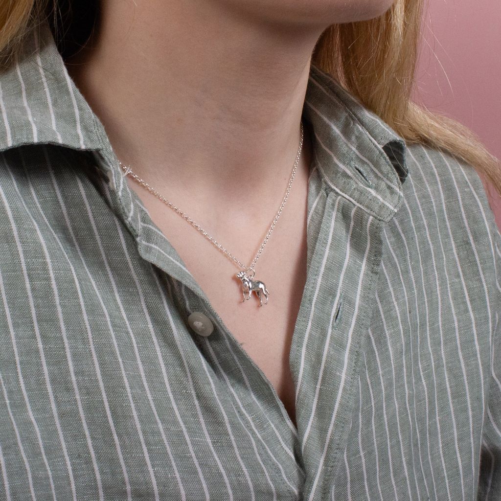 Labrador Silver Necklace - Personalised - MYLEE London