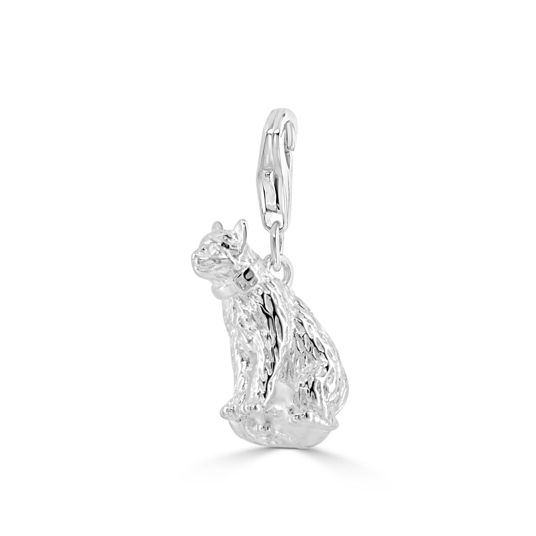 Long - Haired Cat Silver Charm - MYLEE London