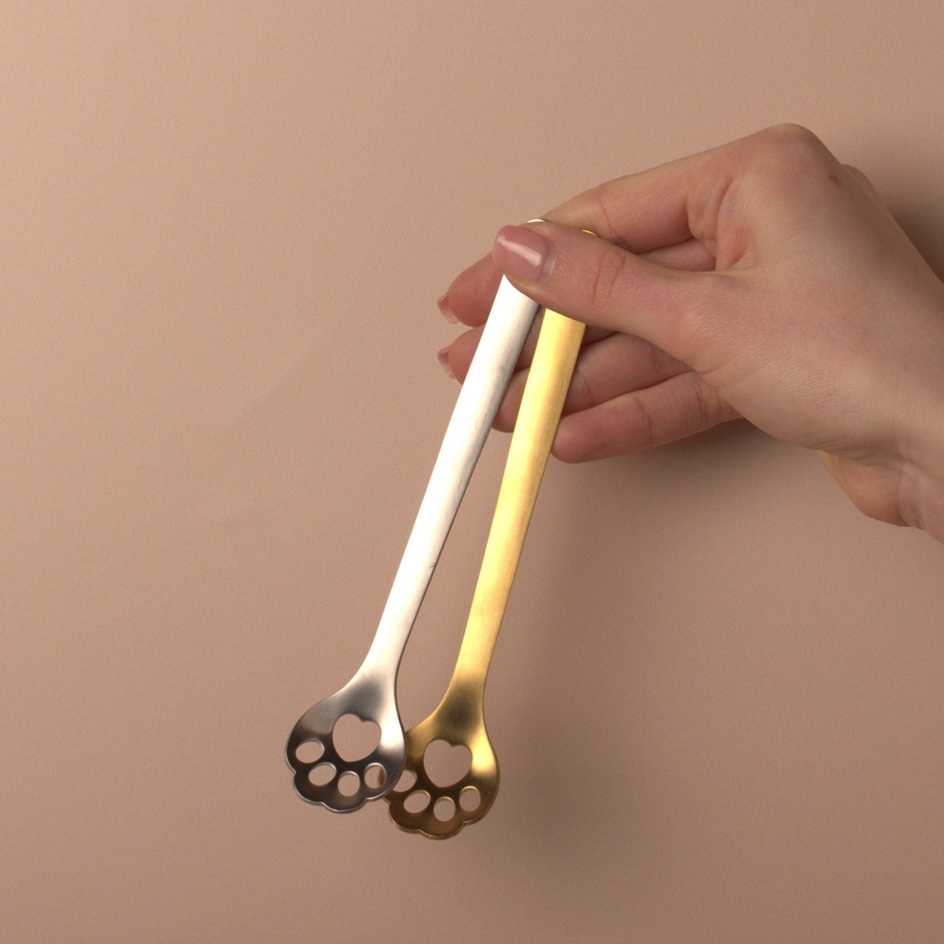 Personalised Stainless Steel Paw Print Spoon - MYLEE London