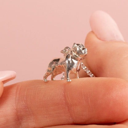 Pitbull Silver Necklace - Personalised - MYLEE London