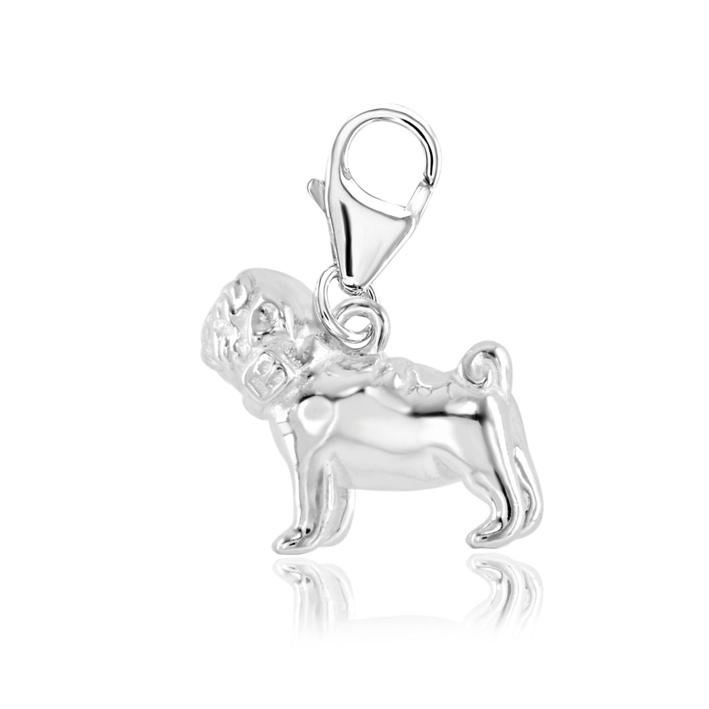 Pug Silver Charm - MYLEE London