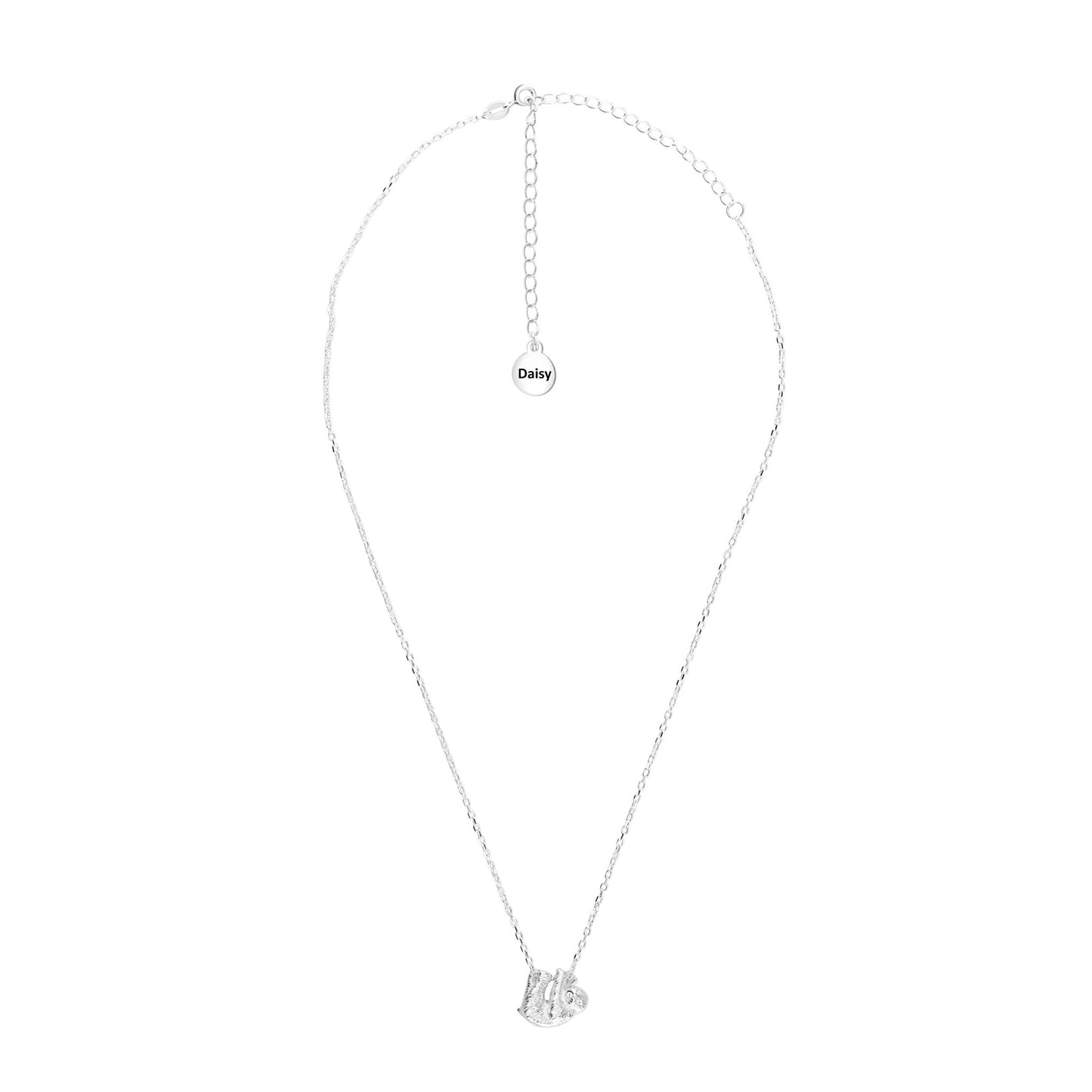 Sloth Silver Necklace - Personalised - MYLEE London