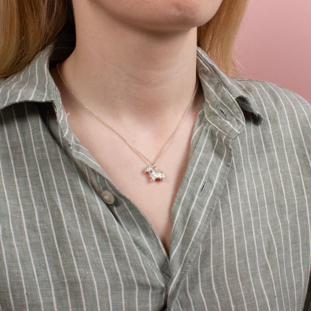 Westie Silver Necklace - Personalised - MYLEE London