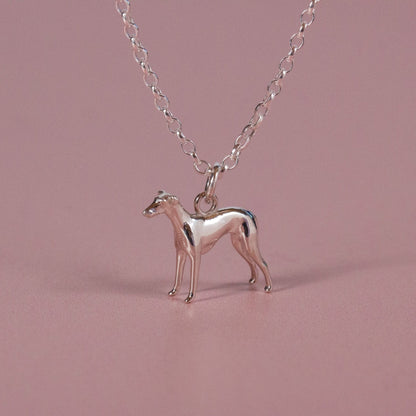 Whippet Silver Necklace - Personalised - MYLEE London