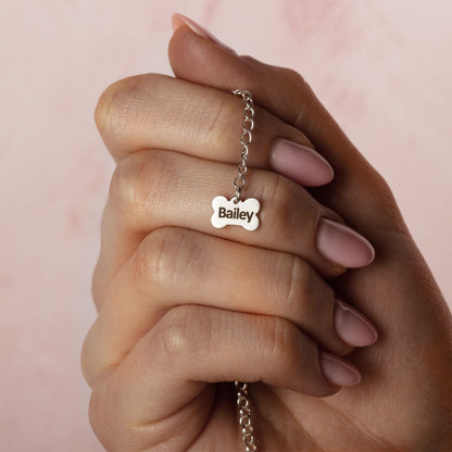 Whippet Silver Necklace - Personalised - MYLEE London